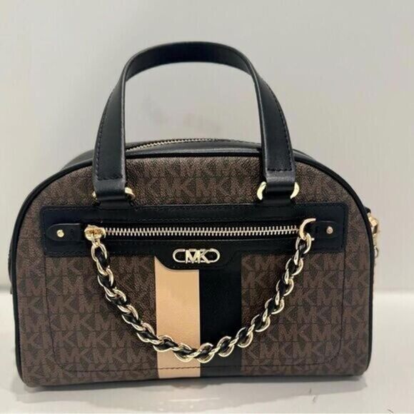 Michael KORS Williamsburg logo-plaque leather tote bag, purse new - Picture 5 of 12